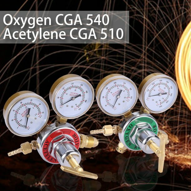 Acetylene Gas Welding Regulator Pressure Gauge Victor Type CGA510 Solid Brass 